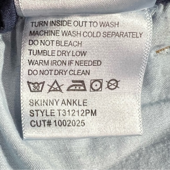 TRU Luxe Skinny Ankle Denim Blue Jean Medium Wash w Frayed Tiered Hem Size 6 - Picture 6 of 11